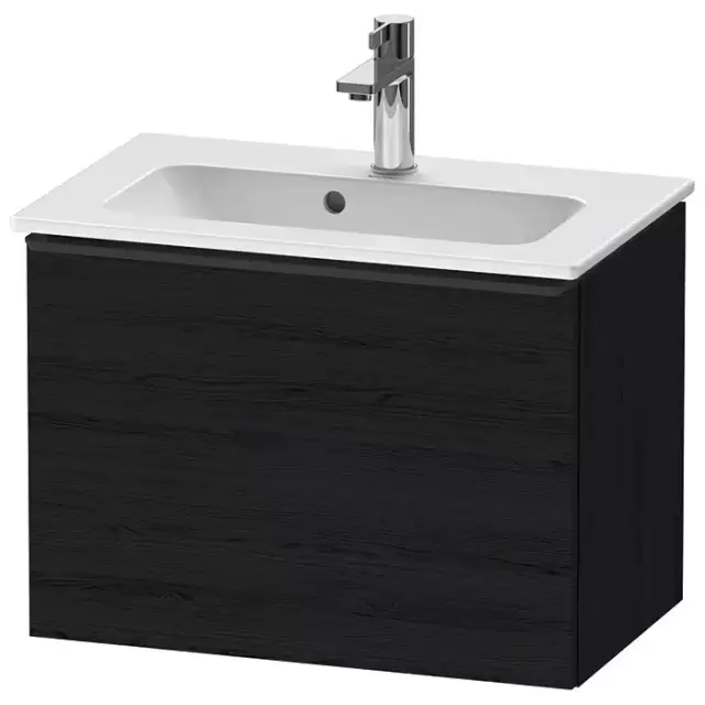 Duravit D-Neo Тумбочка подвесная Compact 61x37.2x44см., раковина, 1 ящик, цвет: Black Oak