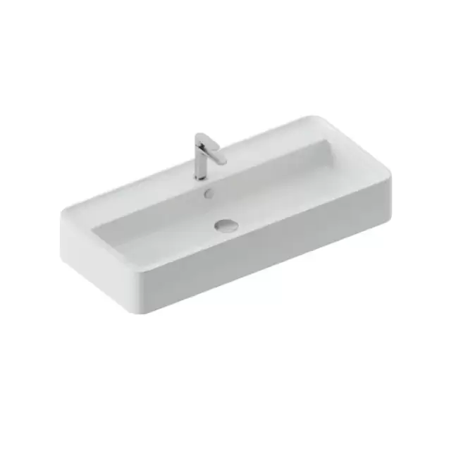 Artceram Rodolfo 100 Раковина накладная 100х45см., с 1 отв., без слив перелива, покр SANIGLAZE, цвет: белый