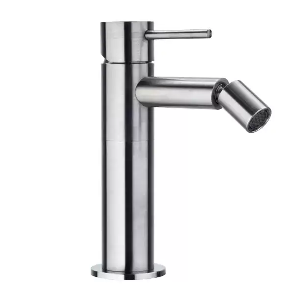 Bossini Inox Однорычажный Смеситель для биде на 1 отв., из нержавеющей стали без донного клапана, цвет: глянцевая сталь