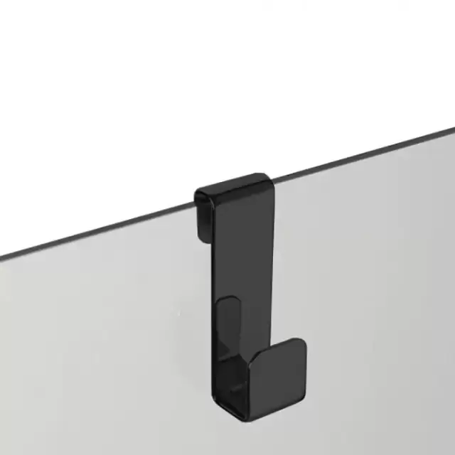 3SC APPY Крючок навесной на стекло, одинарный, цвет: черный матовый