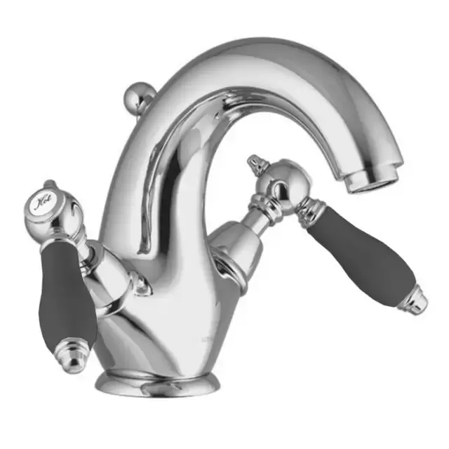 Fima Carlo Frattini Herend Смеситель для раковины, на 1 отв., черные ручки, цвет: хром