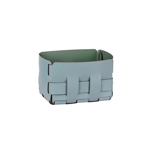 Colombo Adj Корзинка Mini Bottega, 12x19H13 см, цвет: небесный/эвкалипт