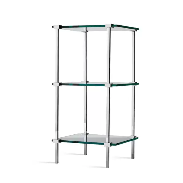 Decor Walther T 11 Стеллаж 35x30x67.5см, напольный, 3 стеклянные полки, цвет: хром