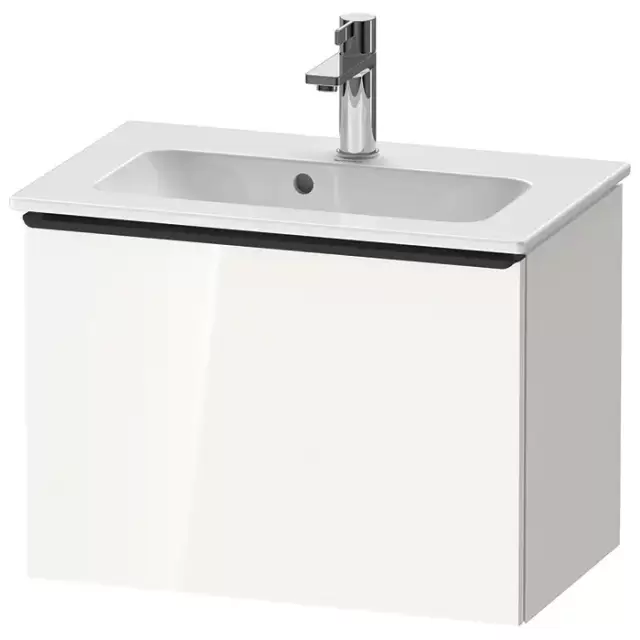 Duravit D-Neo Тумбочка подвесная Compact 61x37.2x44см., раковина, 1 ящик, цвет: белый высокоглянцевый