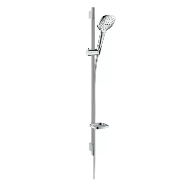 Hansgrohe Raindance Select E Душевой набор: штанга 90см., ручной душ 120, 3jet (Rain, RainAir, WhirlAir), EcoSmart, мыльница, шланг, цвет: хром
