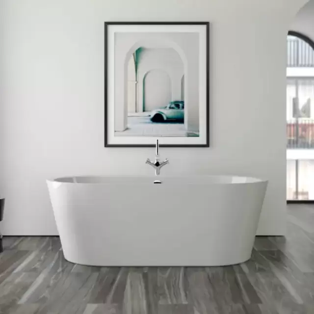 Knief Neo Ванна отдельностоящая 170x80x60см, с экраном, с щелевым переливом, цвет: белый