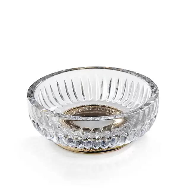 3SC Elegance Мыльница настольная, цвет: прозрачный хрусталь/золото 24к. Lucido