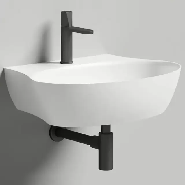 Salini Alda Wall 02 Раковина 58х45х15cм, с 1 отв., сифон, слив-пер, мат-л: S-Stone, цвет: белый матовый