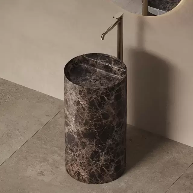 Dea Design Marble Firenze Раковина 45х45х85см., напольная, без отв., мрамор, цвет: Dark Emperador