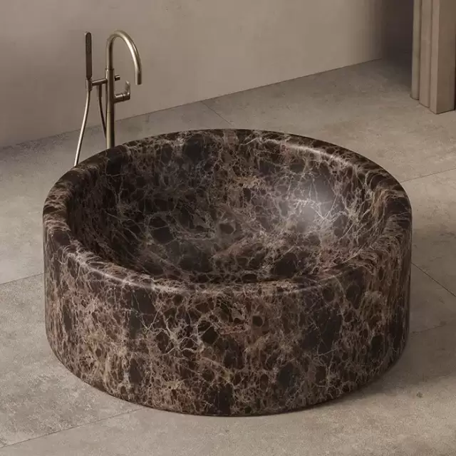 Dea Design Marble Rimini Ванна 150х50х56см., отдельностоящая, мрамор, цвет: Dark Emperador