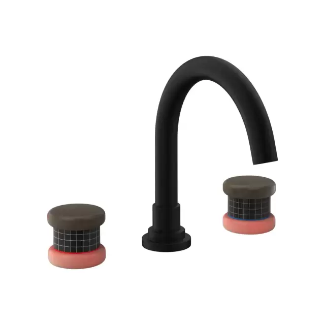 Nicolazzi Festival Смеситель для раковины на 3 отв, цвет: NEM+ручки FEHY005+FEHY006