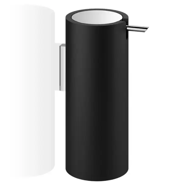 Decor Walther Stone WSP Дозатор мыла, подвесной, цвет: черный матовый/хром