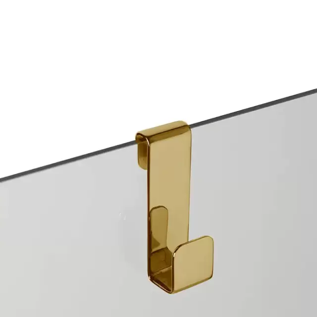 3SC APPY Крючок навесной на стекло, одинарный, цвет: золото 24к. Lucido