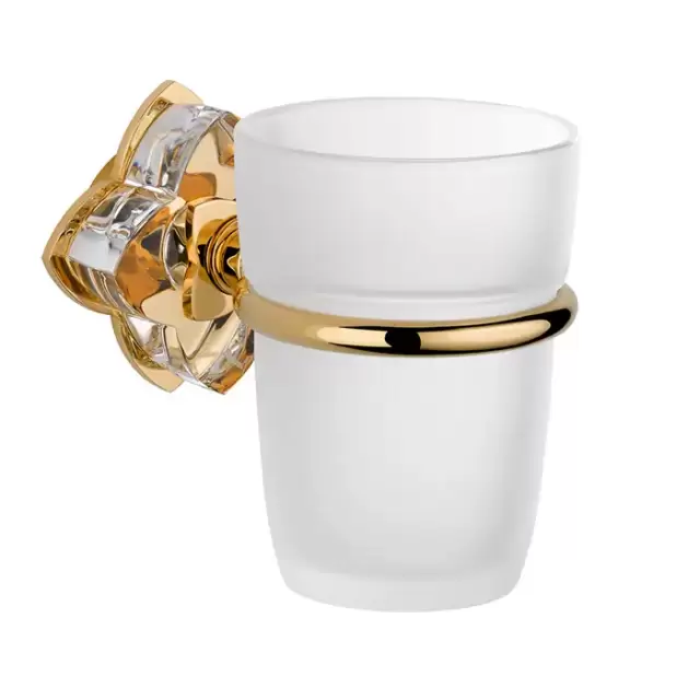 THG Pétale de cristal clair Стакан, подвесной, цвет: золото/прозрачный хрусталь