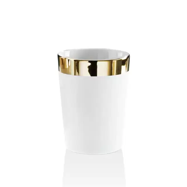 Decor Walther Bone BE50 Стакан настольный, фарфор, цвет: белый / золотой