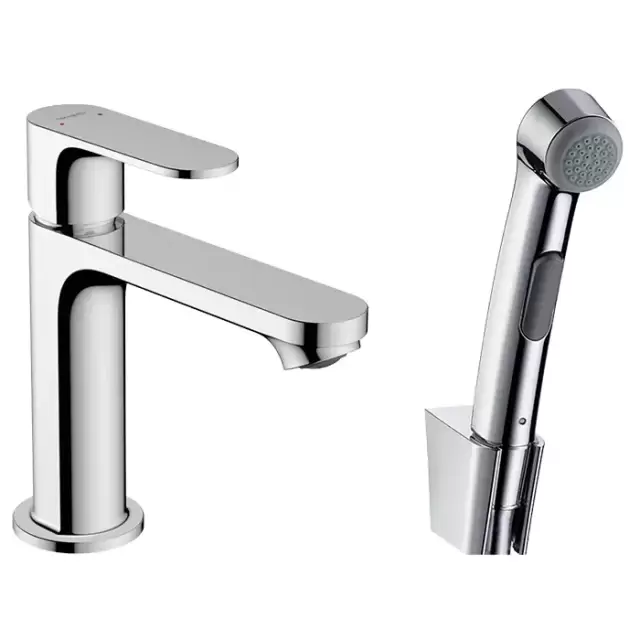 Hansgrohe Rebris S Смеситель для раковины 110, с гигиеническим душем, цвет: хром