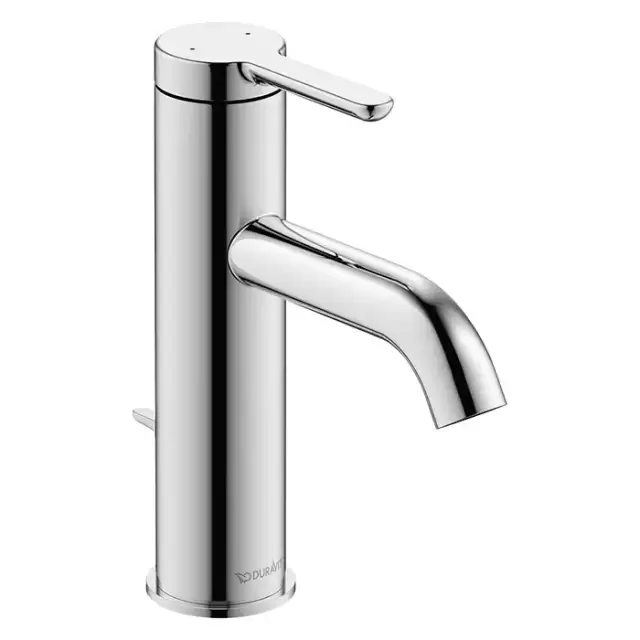 Duravit C.1 Смеситель для раковины, 1 отв., с донным клапаном, излив 113мм, цвет: хром