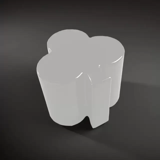 Kerasan Artwork Столик декоративный на стальной основе "FIORI", 50х50х41 см, напольный, цвет: белый глянцевый