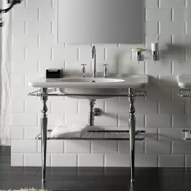 Globo Paestum Консоль напольная 100x53x90см, с раковиной на 1 отв., хромированная