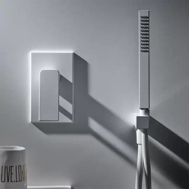 Fima Carlo Frattini Fit F3389X1BS Однорычажный смеситель для ванны и душа, на 1 источник, встраиваемый, цвет: белый матовый