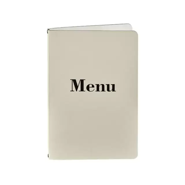 ADJ Меню для ресторана, 17x25 см., цвет: панна котта/белый