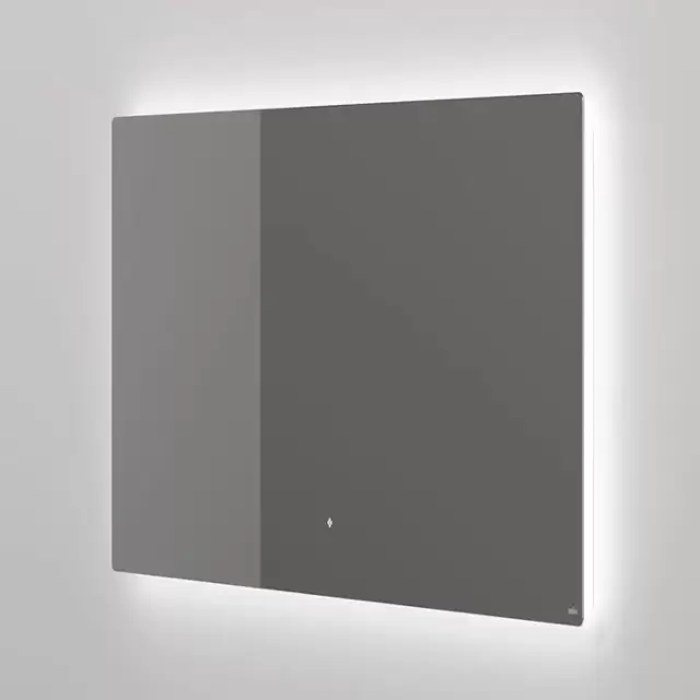 Salini Зеркало для ванны OMBRA 100х90х2.5см., с LED подсветкой, влагостойкое AGC Сrystalvision, сенс. выкл., крепления, обогрев, антизапот.