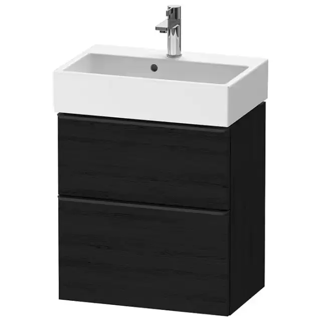 Duravit D-Neo Тумбочка подвесная компакт 58.4x37.2х62.5 см., раковина, 1 ящик, цвет: Black Oak