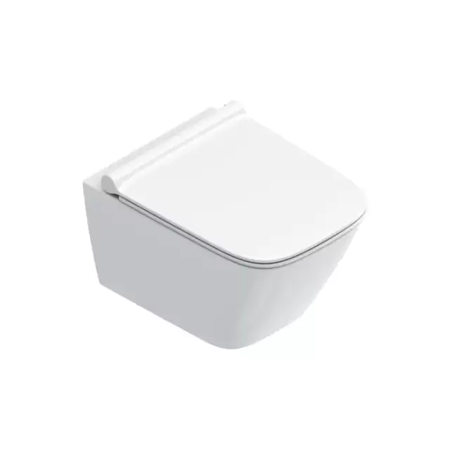 Catalano Green Унитаз подвесной 50х37см, безободковый, смыв Tornado, покрытие Cataglaze+, цвет: белый глянцевый