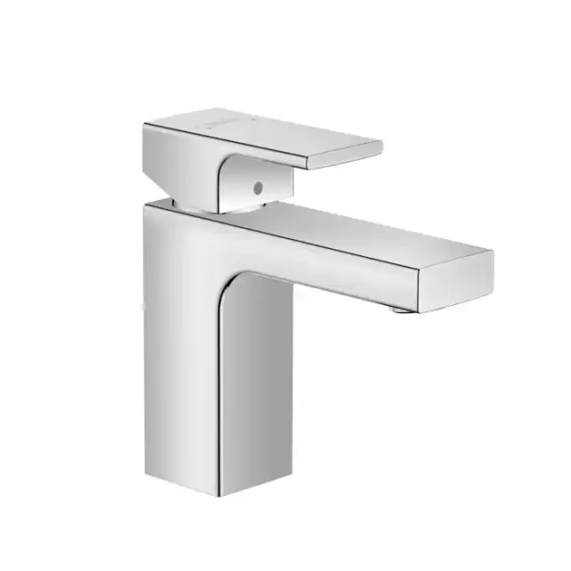 Hansgrohe Vernis Shap Смеситель для раковины, излив 100 мм, с донным клапаном, цвет: хром