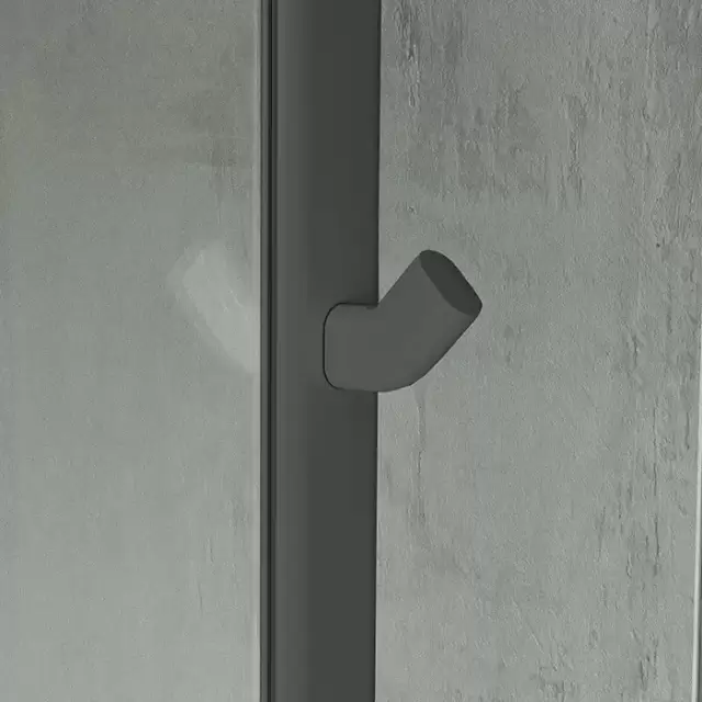 Novellini Giada Крючок, подвесной, для профиля, цвет: черный матовый