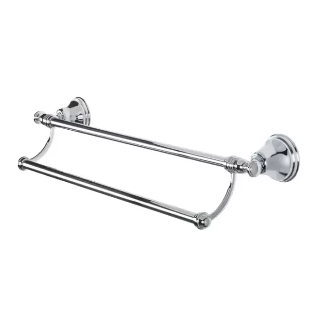 TW Harmony 012, полотенцедержатель двойной 58см, подвесной, цвет: хром