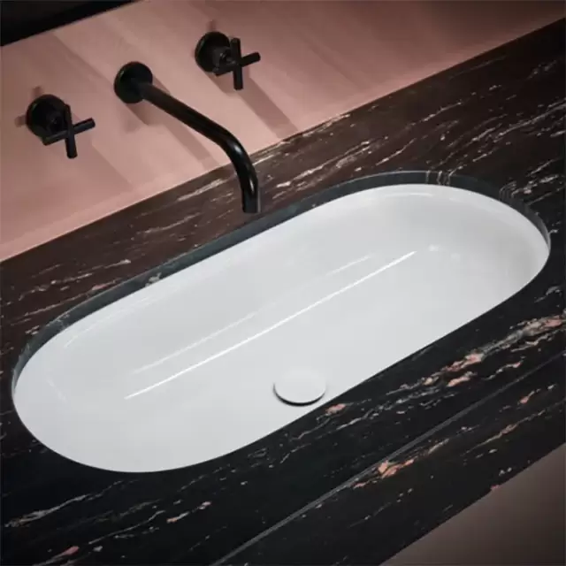 Bette Comodo Раковина 77.4х38х12см., встраиваемая под столешницу, без отв., BetteGlasur&reg; Plus, цвет: белый