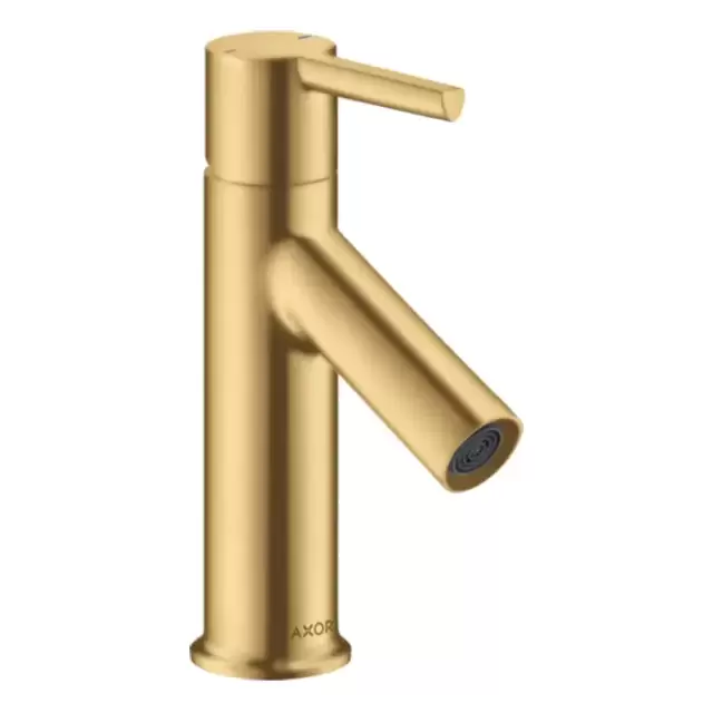 Axor Starck Смеситель для раковины 80, на 1 отв., с донным клапаном, цвет: шлифованное золото