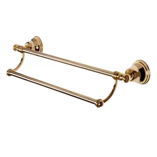 TW Harmony 012, полотенцедержатель двойной 58см, подвесной, цвет: золото