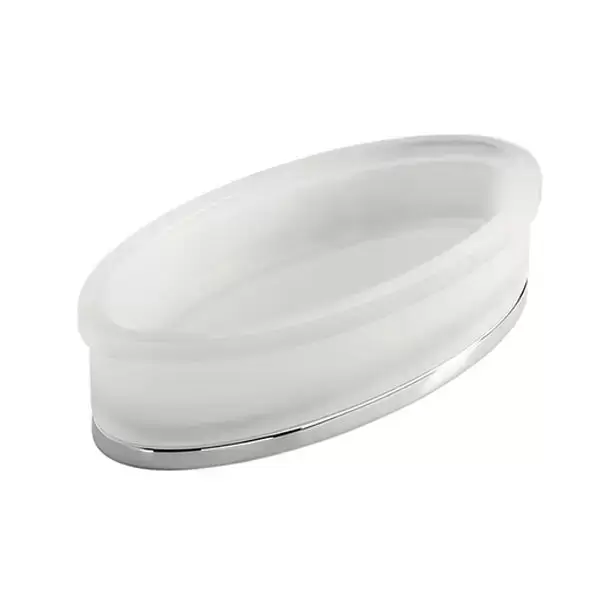 Colombo Land Корзинка для душевых принадлежностей, настольная, цвет: хром/матовое стекло