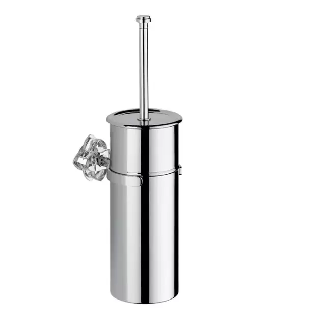 THG Pétale de cristal clair Ёршик для туалета, подвесной, цвет: хром/прозрачный хрусталь