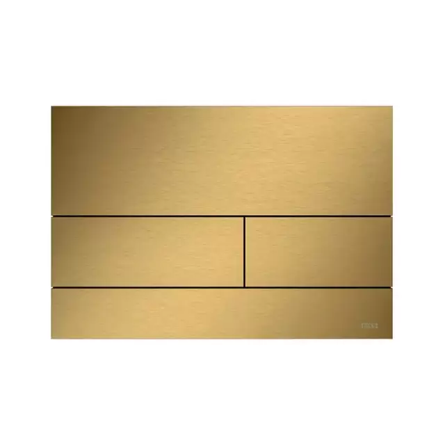 TECEsquare II, панель смыва с двумя клавишами металлическая, цвет: сатин позолоченный