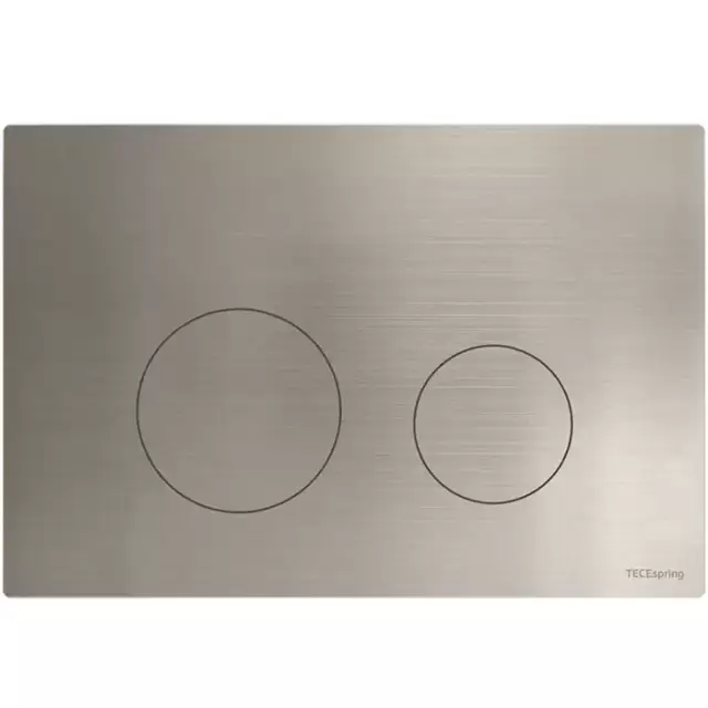 TECEspring Панель смыва для унитаза, сатин, с покрытием против отпечатков пальцев, плоская, цвет: нержавеющая сталь