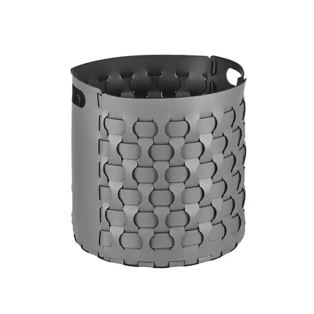 Colombo Adj Круглая корзина Dubai D40хH40см., напольная, цвет: серый/черный