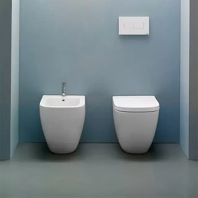 Globo Stockholm Унитаз напольный пристенный  51х37хh42см, слив универсальный, с комплектом креплений, цвет: белый