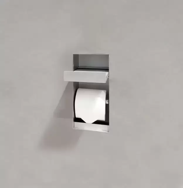 Antonio Lupi Sesamo Держатель для туалетной бумаги, встраиваемый в стену, 25х15х19.8 см, из нержавеющей стали AISI 304, отделка алюминий