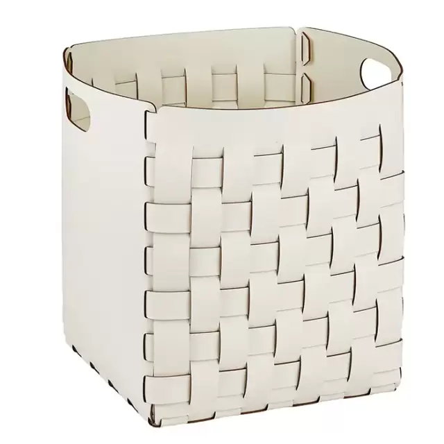 ADJ Корзинка Bottega, 35x35xH40 см., цвет: белый/панна котта