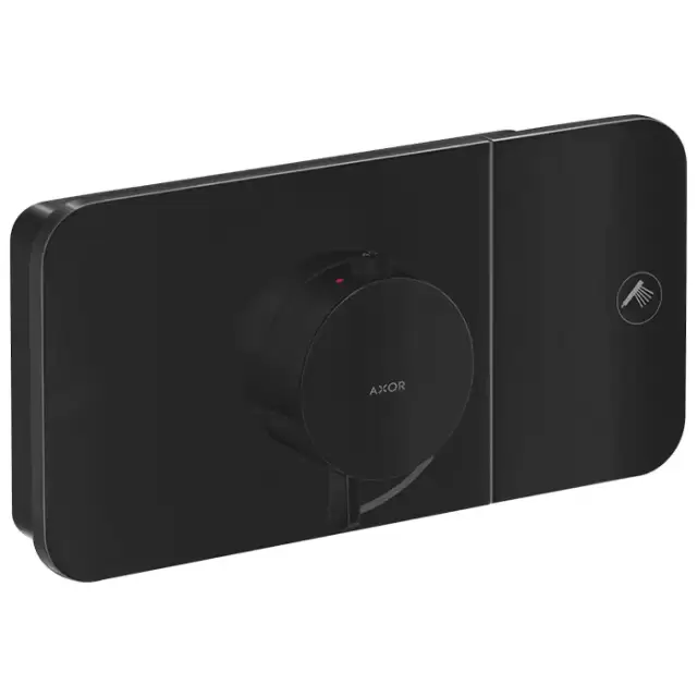 Axor One Смеситель для душа, термостат, на 1 источник, встраиваемый, внешняя часть, цвет: черный матовый