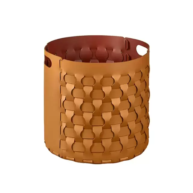 Colombo Adj Круглая корзина Dubai D40хH40см., напольная, цвет: коньяк/бордо