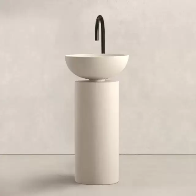 Noorth milldue edition SABA 45 Раковина напольная &Oslash;45x90см, слив в пол, без отв., цвет: Caolino