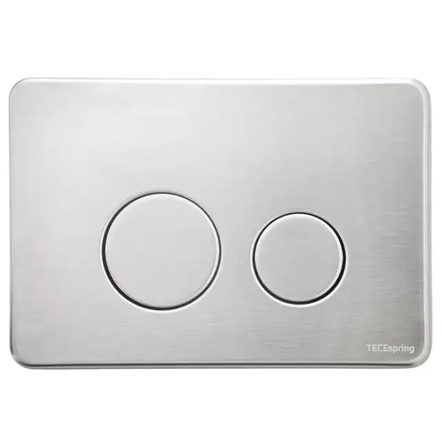 TECEspring Панель смыва для унитаза, сатин, с покрытием против отпечатков пальцев, металлическая, цвет: нержавеющая сталь