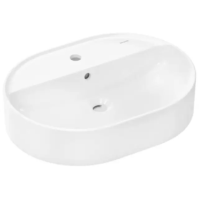 Hansgrohe Xuniva U Раковина-чаша 60x45см., накладная, 1 отв., цвет: белый