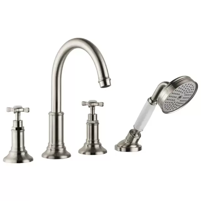 Axor Montreux Смеситель на край ванны, на 4 отв., внешняя часть, цвет: никель шлифованный