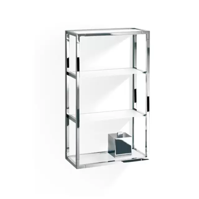 Decor Walther ET 6 Шкафчик открытый 35x15x60см, стекло белое, подвесной, цвет: хром