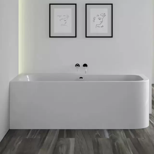 Knief Pure Rigth Ванна угловая 180x80x60см., Sx, щелевой перелив slot в комплекте, цвет: белый